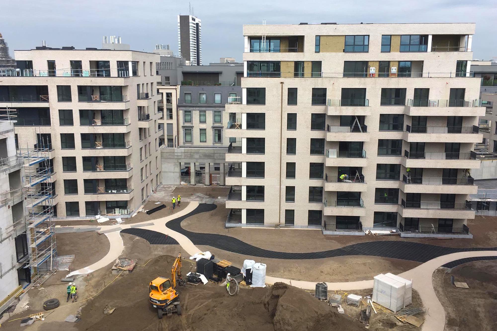 Landscape construction in progress: Ernest The Park, Brussels