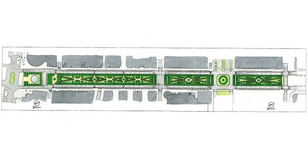 Albert II-laan Brussels plan drawing