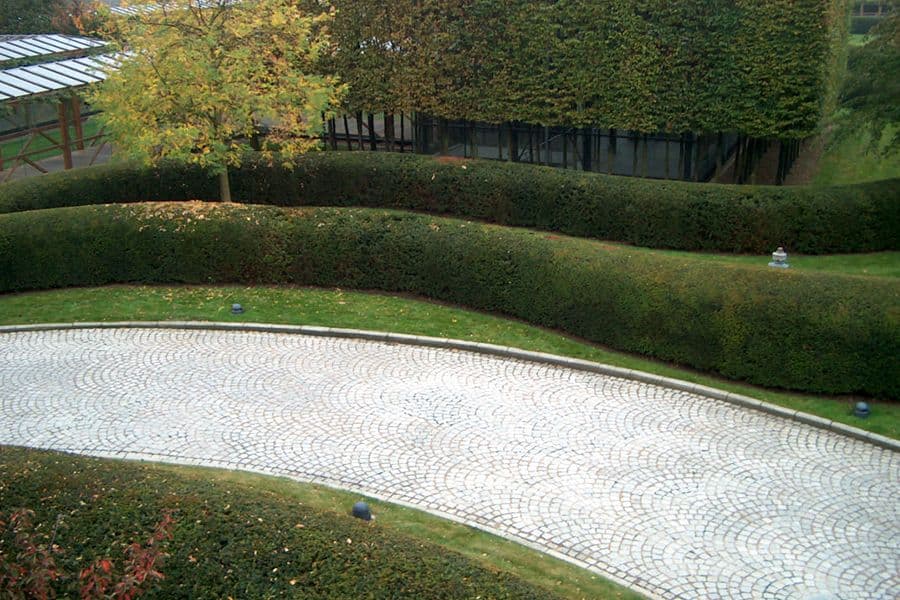 BGL BNP Paribas tree-lined pathway