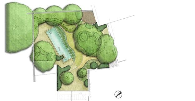 Guesthouse Cabosse garden plan