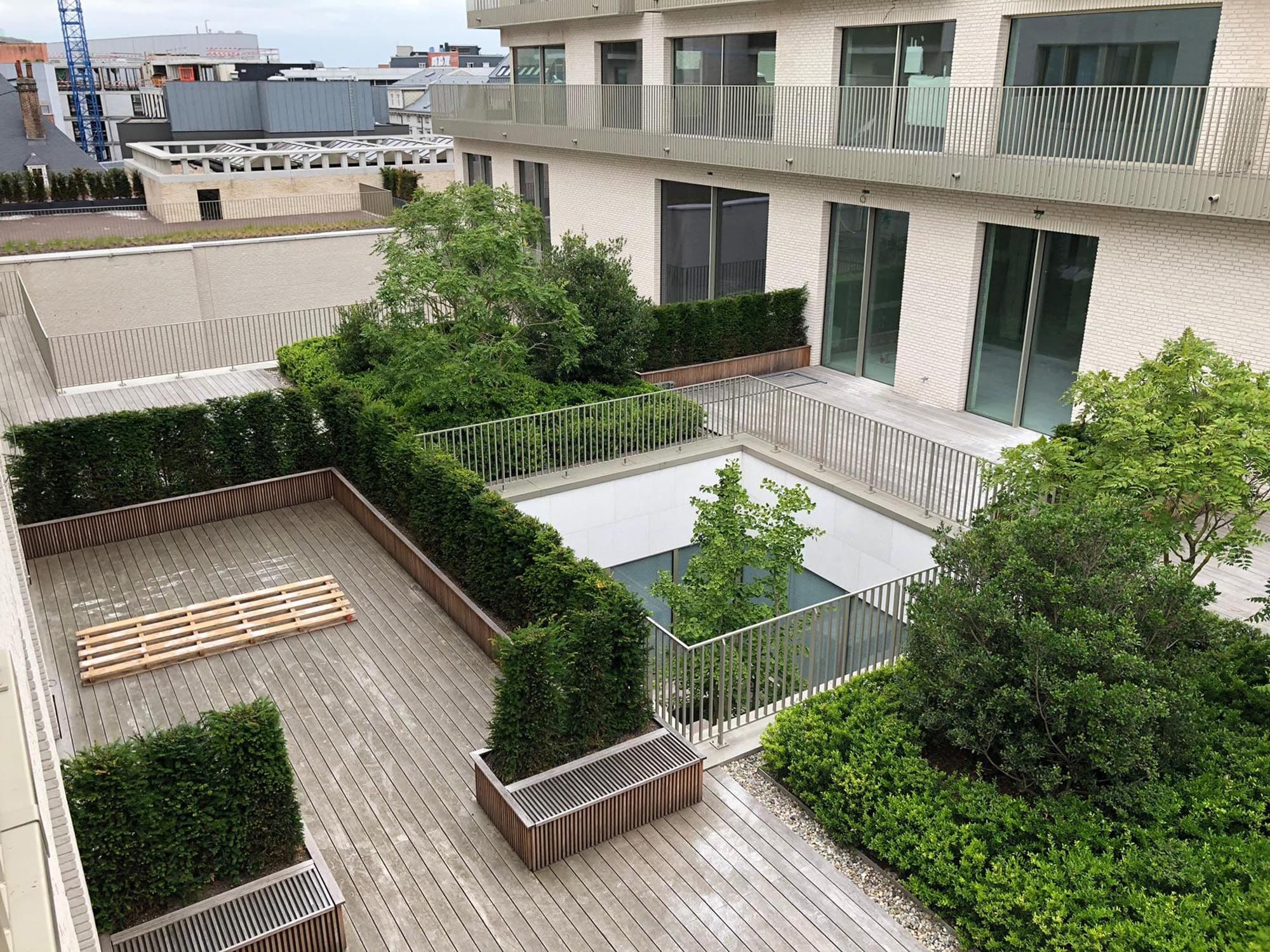 Landscape construction in progress: Kouterdreef Gent, Belgium