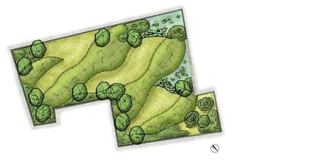 Espace Jacqmotte courtyard garden plan