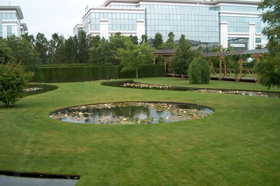 BGL BNP Paribas garden aerial view