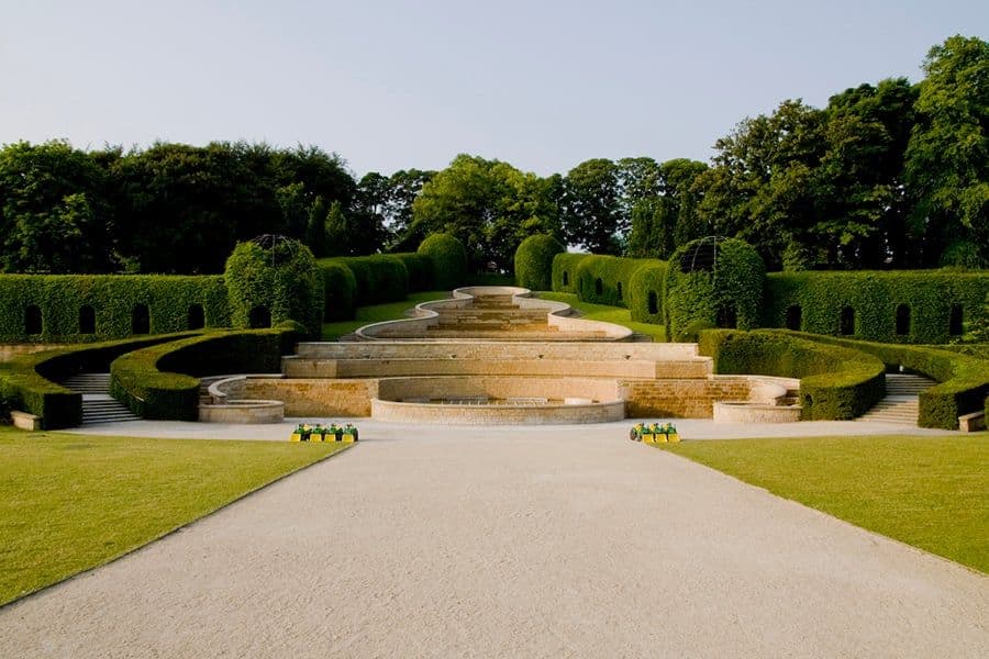 Alnwick Garden rose garden in bloom