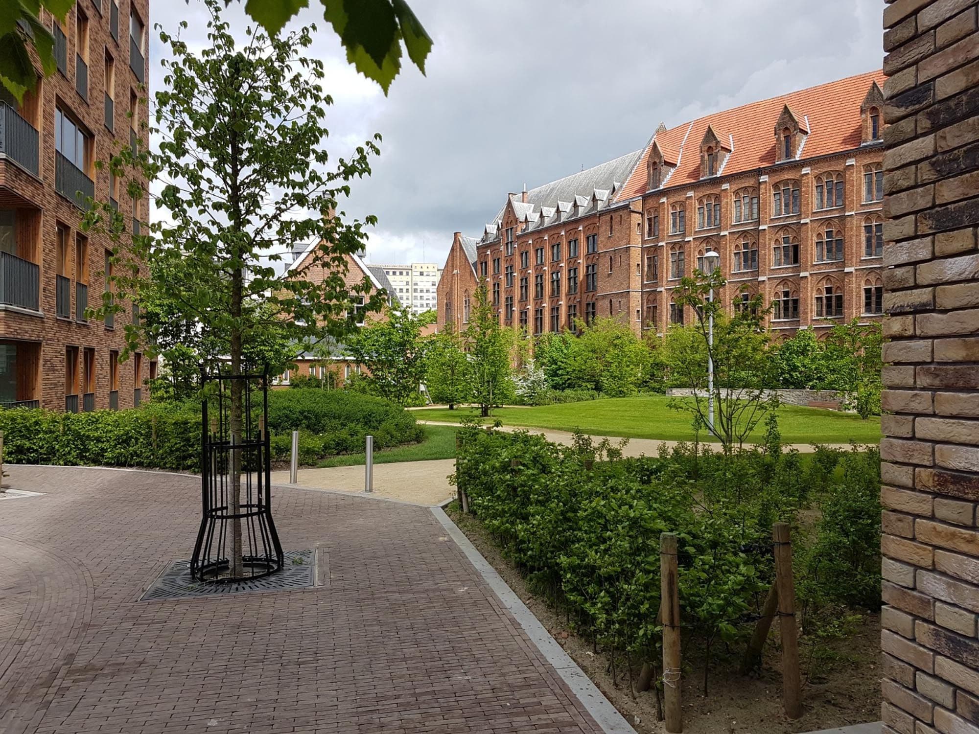 Opening public park at Janseniushof, Leuven, Belgium