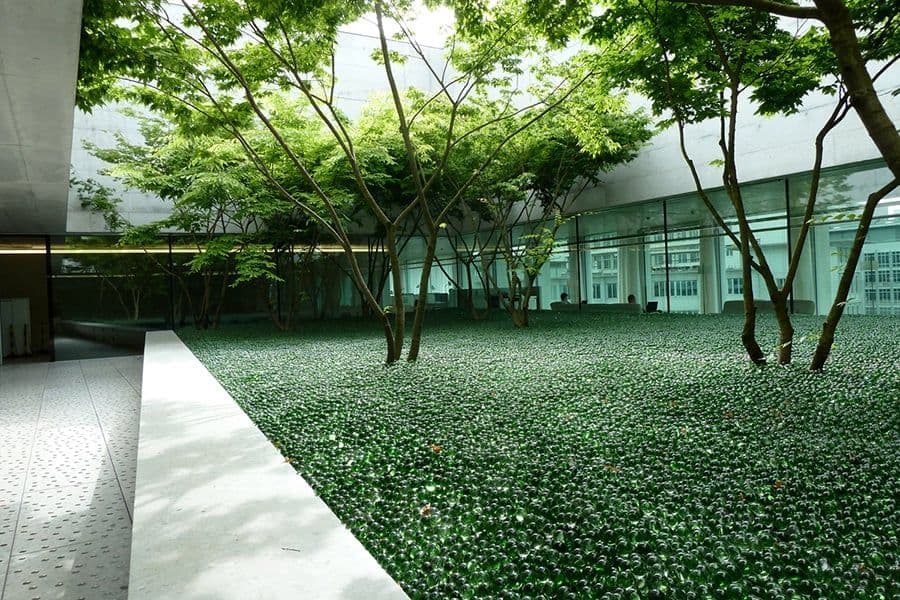 Novartis courtyard view from above