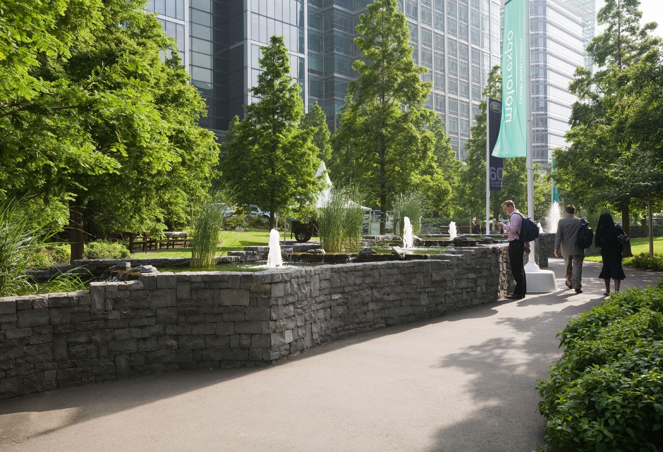 Stone walls in Jubilee Park
